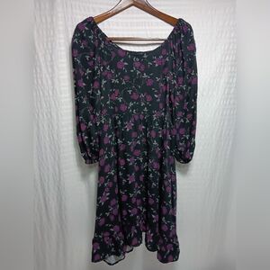 HotTopic  💯 Rayon  midi floral Dress.  Size L